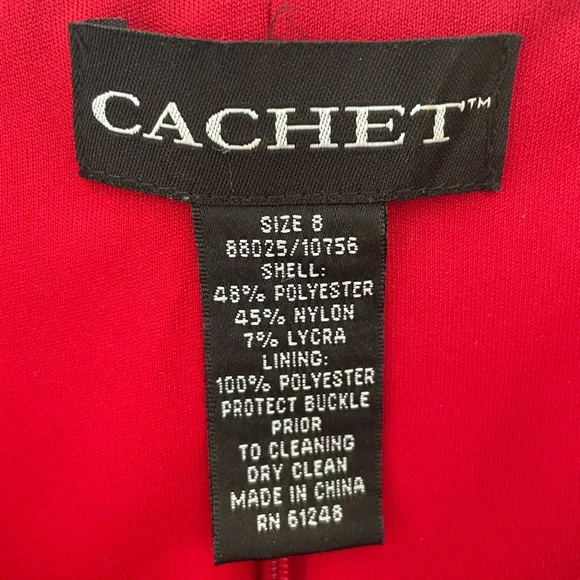 Red evening, gala, party top size 8 - Picture 2 of 8